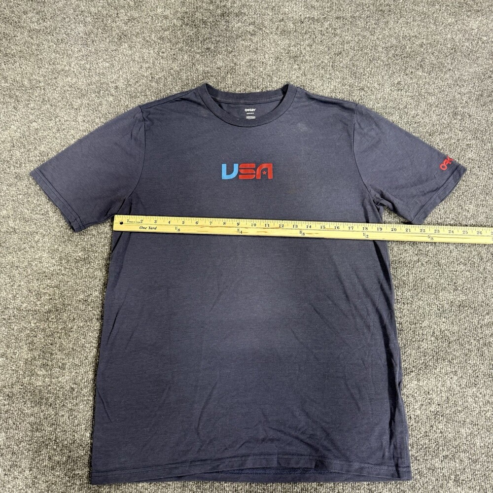 Oakley Team USA T Shirt Mens Medium Navy Blue Regular Fit Olympics Logo Graphic - Picture 6 of 10